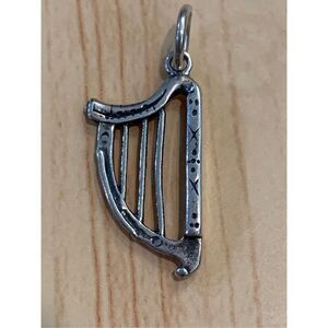 Music Harp Sterling Silver Jewelry Charm